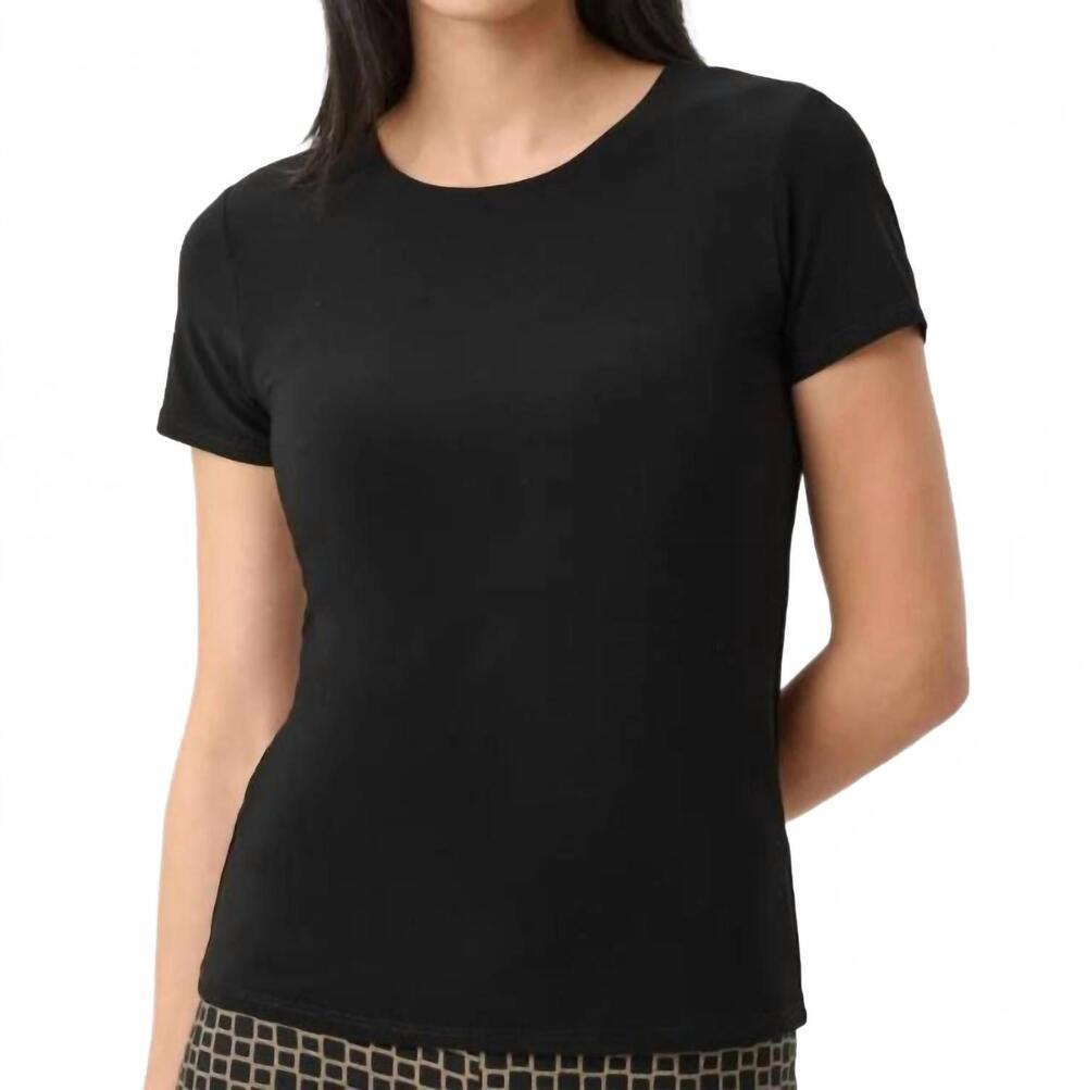 NEW JOSEPH RIBKOFF short sleeve top in black